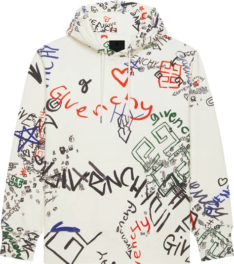 givenchy graffiti hoodie|givenchy hoodie with holes.